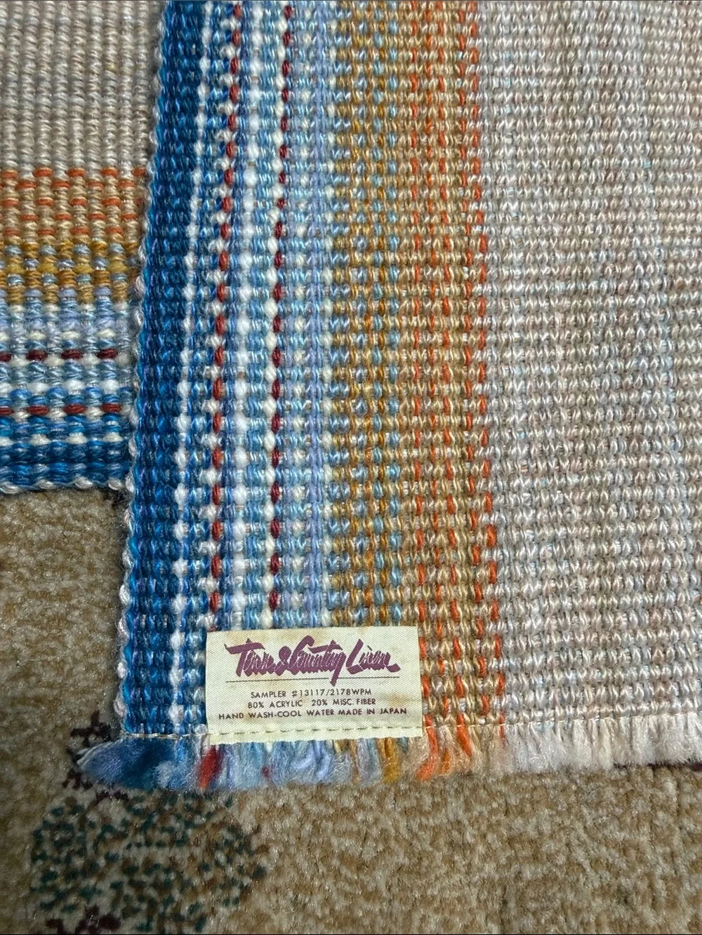 Vintage town and country living woven placemats set of 4